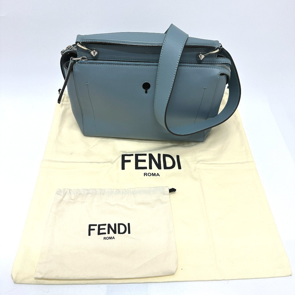 Fendi Handbag 8 Bn293 Leather Blue Dot Com Women Used Authentic