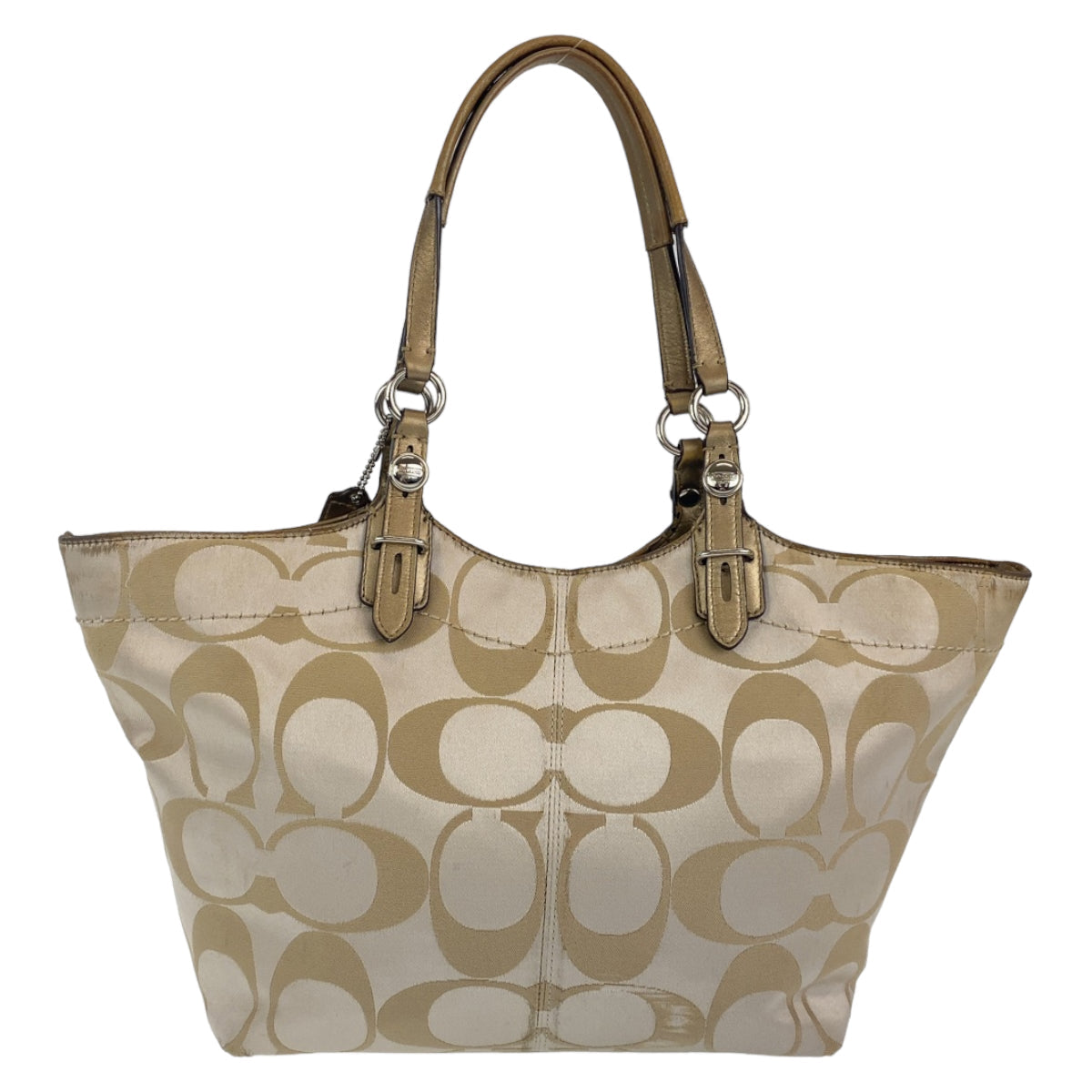 Coach Tote Bag Canvas Beige Signature