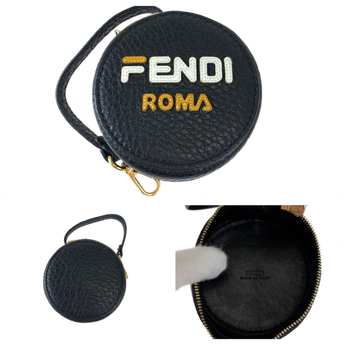 Fendi Backpack Nylon Black Black Backpack Backpack Eco Bag Phila Collaboration Foldable Women Used Authentic