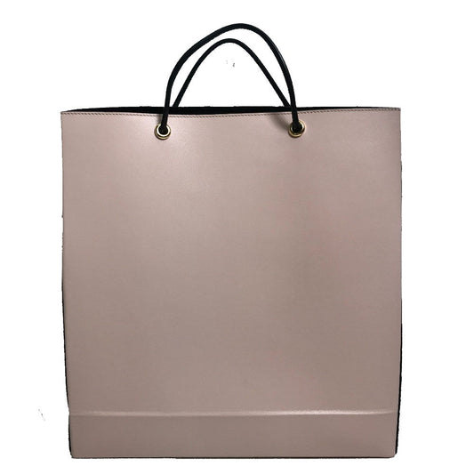 Fendi Tote Bag 8 Bh383 Leather Light Pink Shopping Bag Women Used Authentic