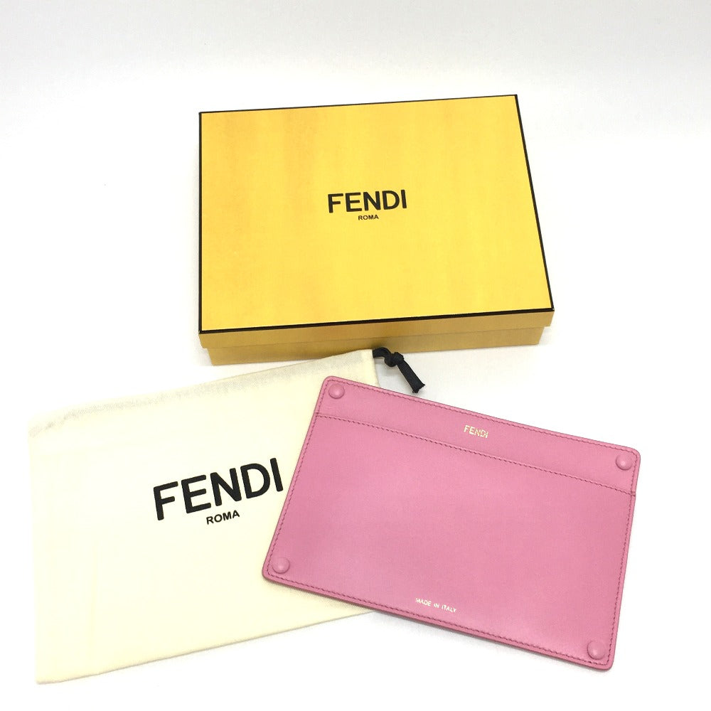 Fendi Pouch 7 Ar907 Leather Pink Peek A Boo Bag In Women Used Authentic