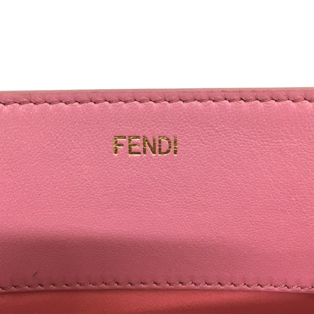 Fendi Pouch 7 Ar907 Leather Pink Peek A Boo Bag In Women Used Authentic