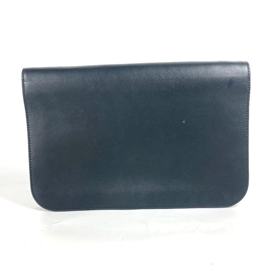 Fendi Clutch Bag 8 M0312 Leather Black Flap To Joule Mens Used Authentic