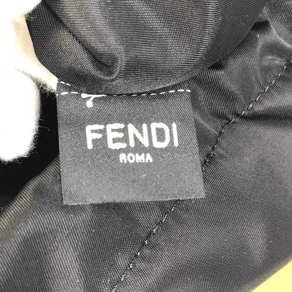 Fendi Backpack 7 Vz066 Nylon / Leather Yellow Fendines Mens Used Authentic