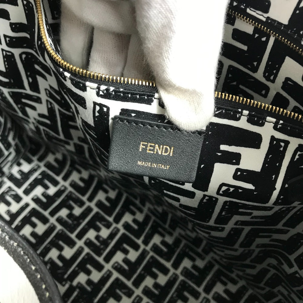 Fendi Tote Bag 8 Bh357 Coated Canvas White Joshua Vides Collaboration Shopper Bag Mens Used Authentic