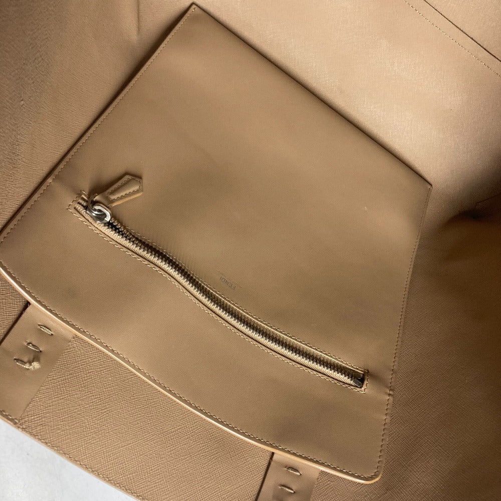 Fendi Tote Bag Leather Beige Hypnotize