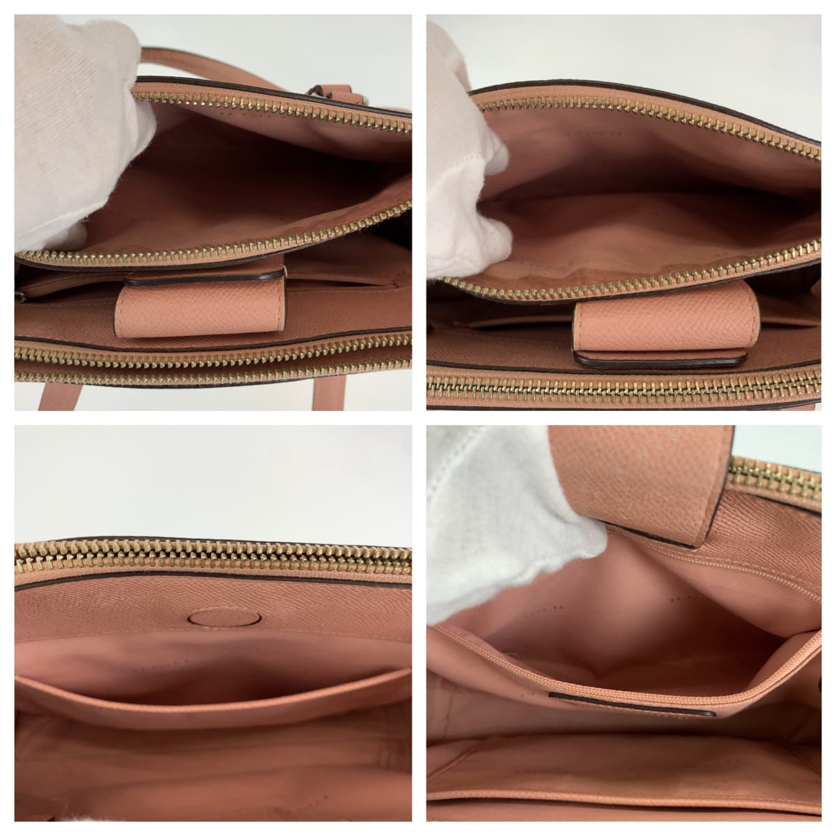 Coach Tote Bag Leather Pink