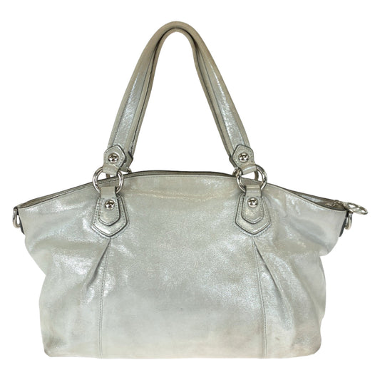 Coach Tote Bag 16285 Leather White Poppy