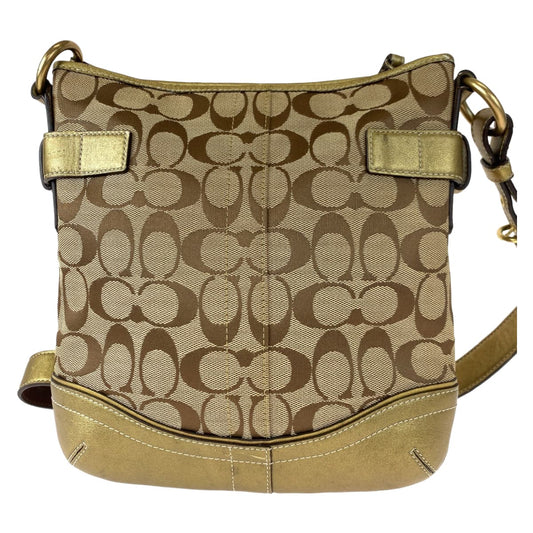 Coach Shoulder Bag 7090 Canvas Beige Signature