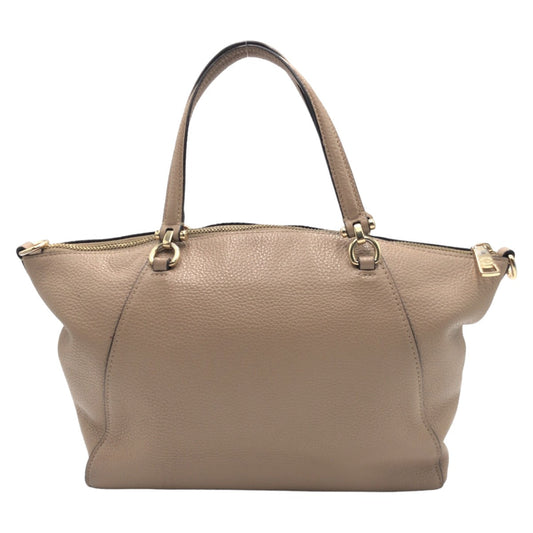 Coach Handbag 79997 Leather Beige