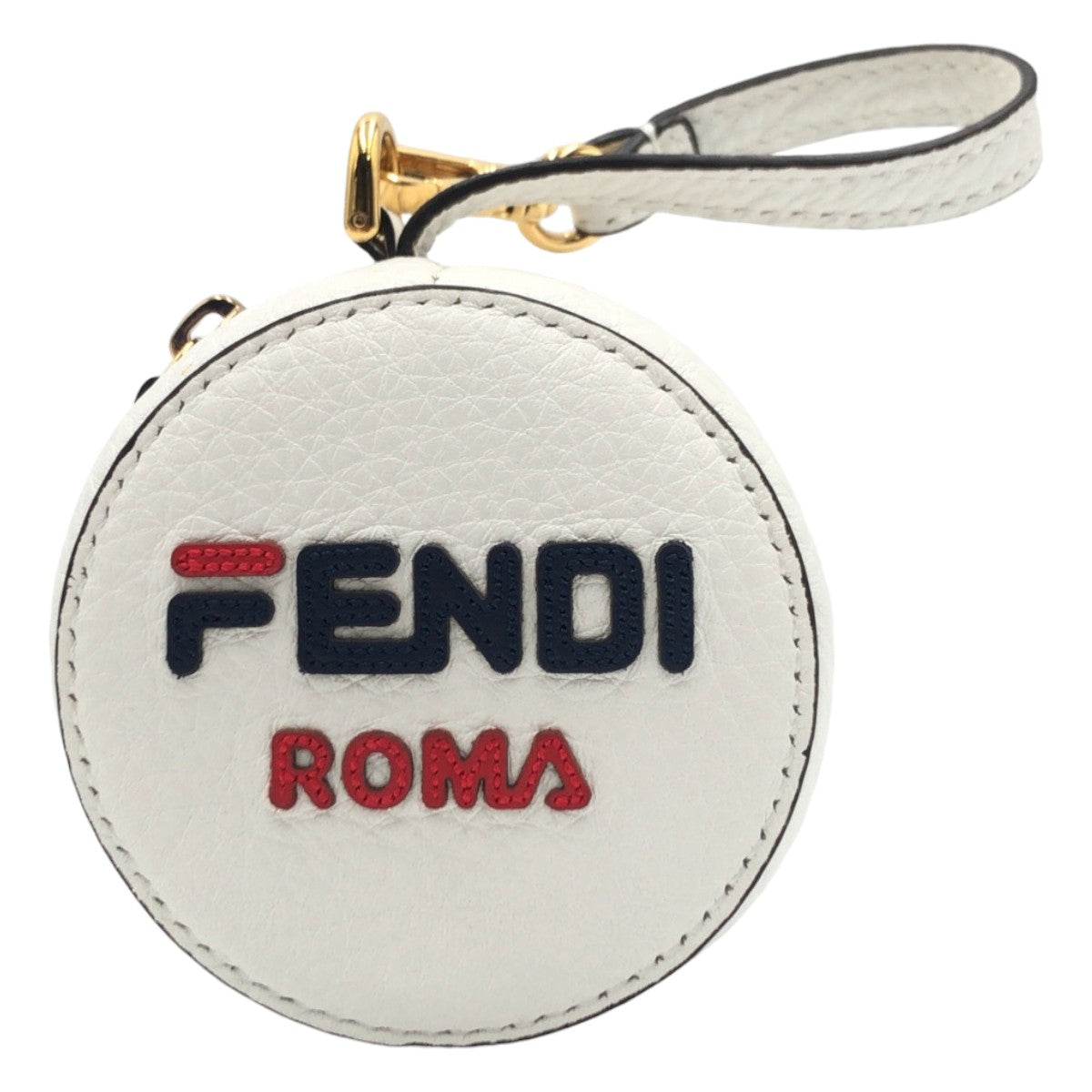 Fendi Backpack Nylon White Foldable Backpack Eco Bag Unisex Fila Collaboration With Porch Women Used Authentic