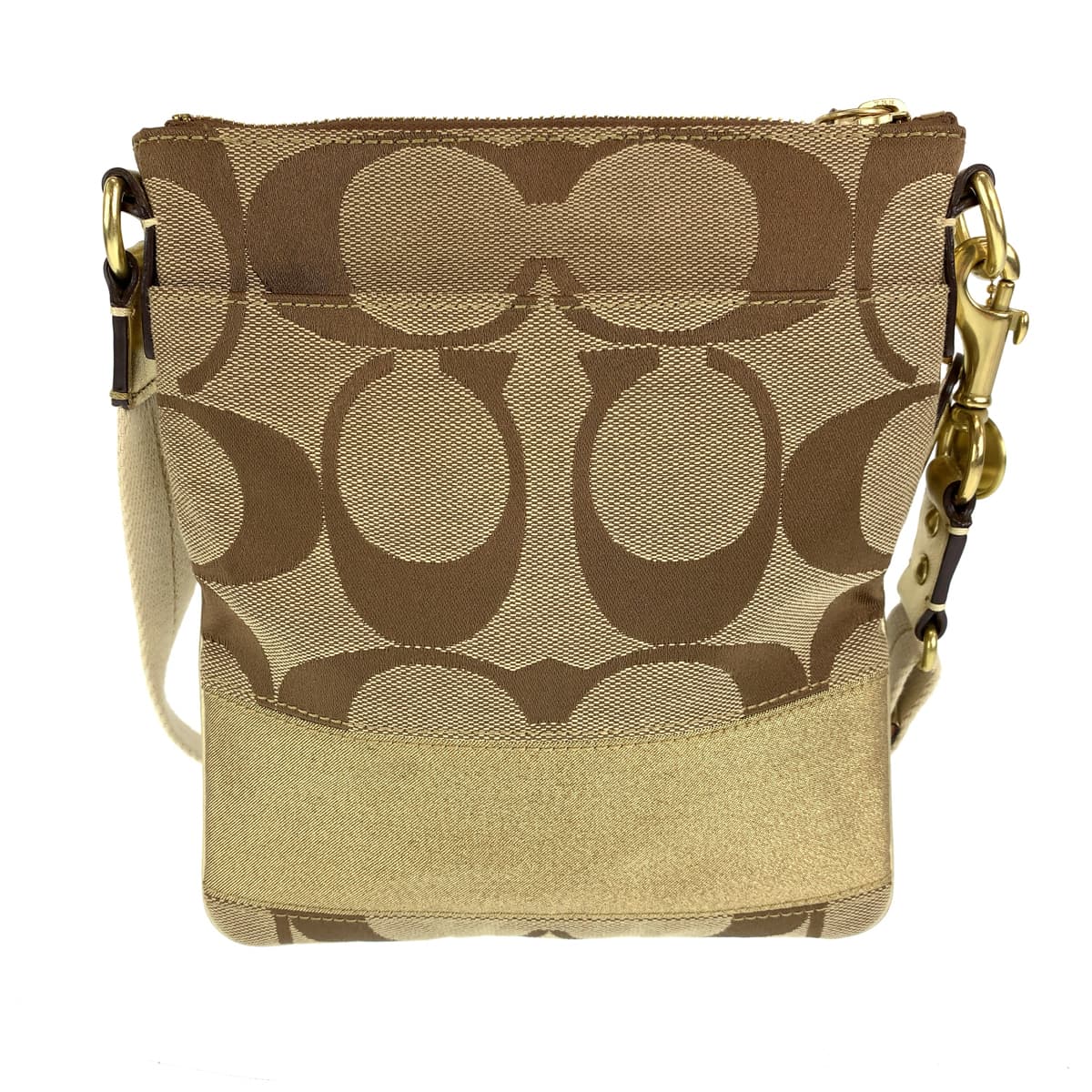 Coach Shoulder Bag 10129 Canvas Beige Signature