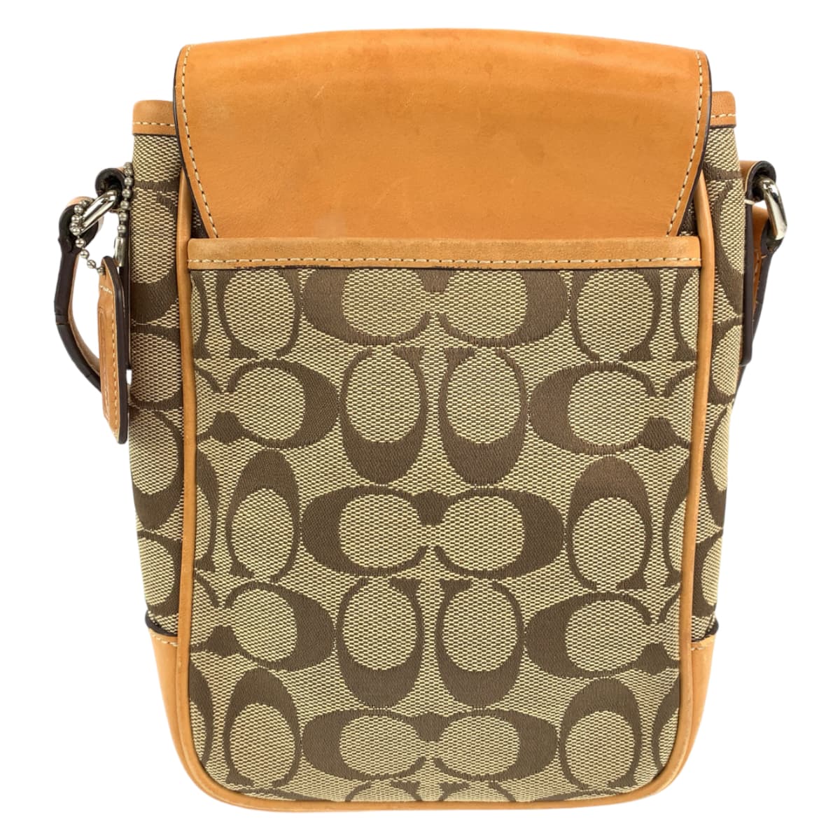 Coach Shoulder Bag 6098 Canvas Beige Signature