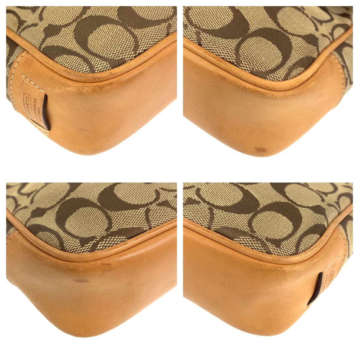 Coach Shoulder Bag 6098 Canvas Beige Signature