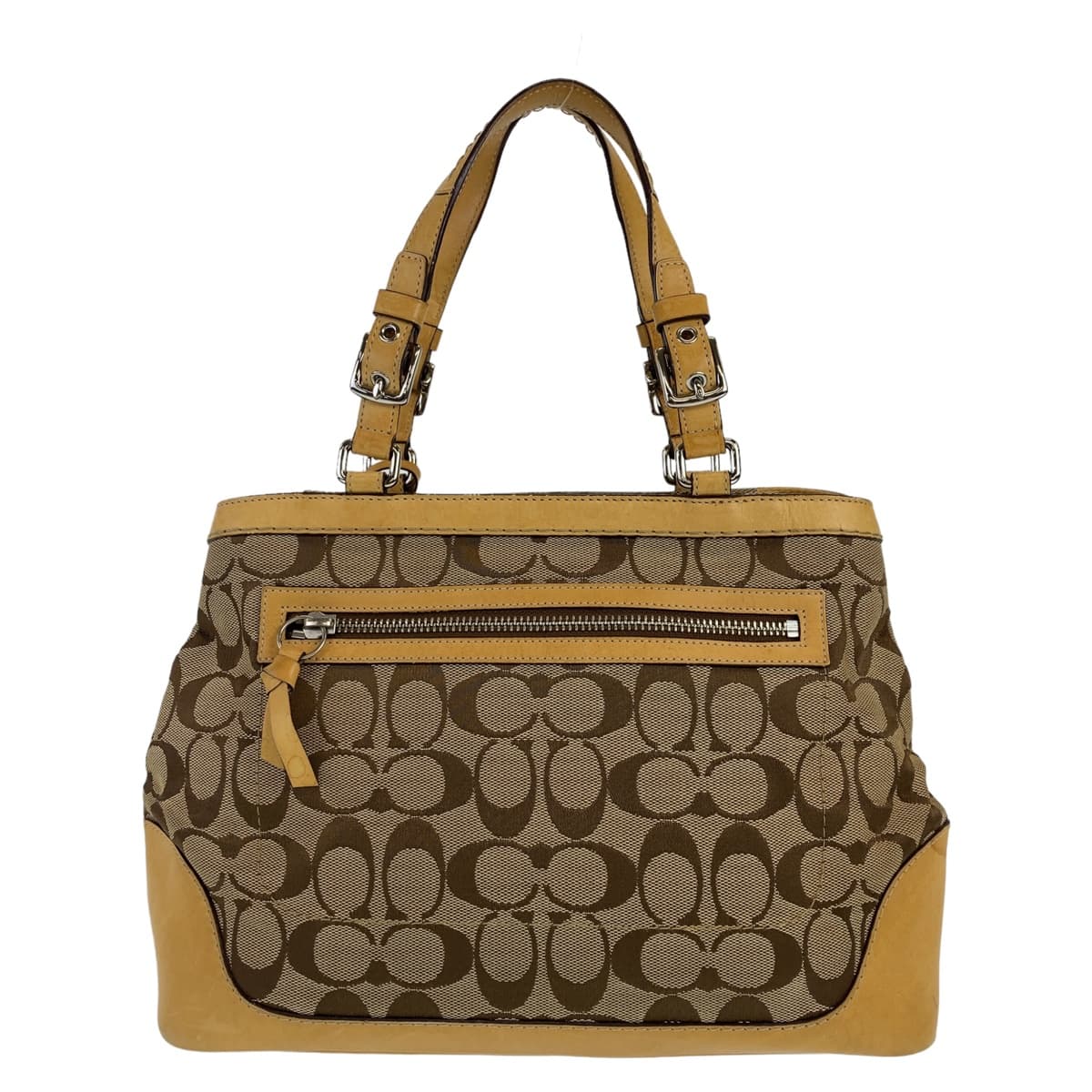 Coach Tote Bag Canvas Beige Signature