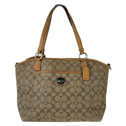 Coach Tote Bag Canvas Brown Signature