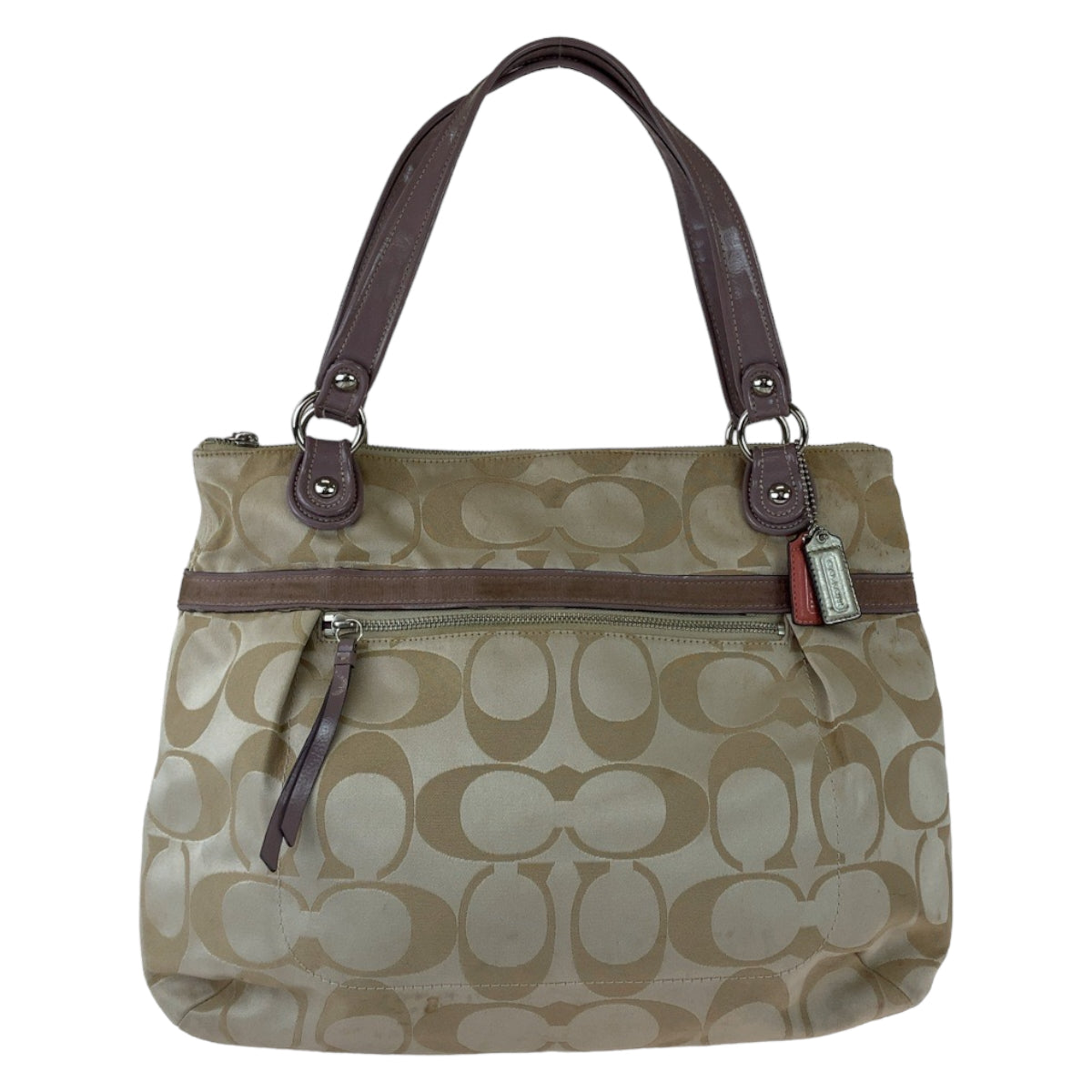 Coach Tote Bag Canvas Beige Signature