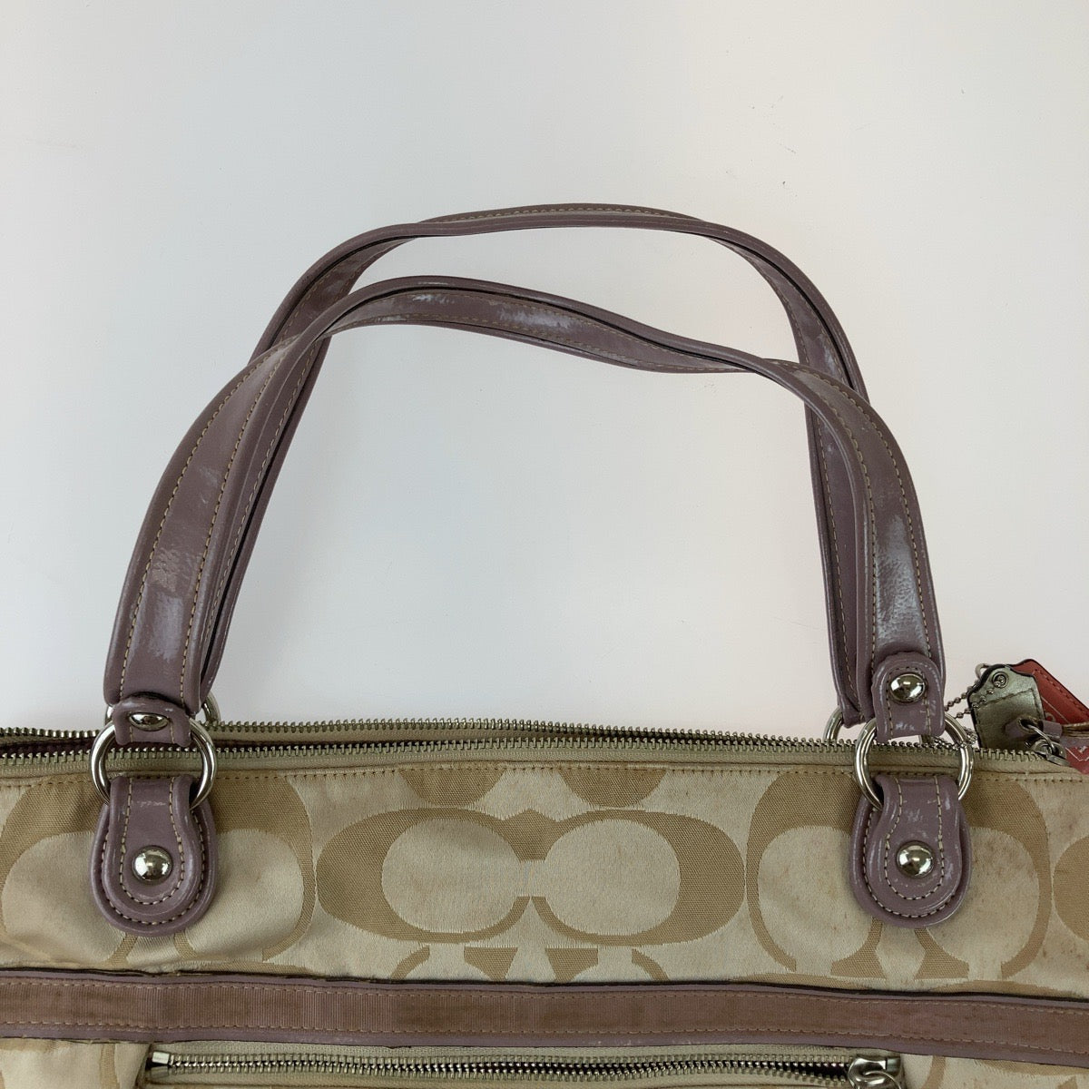 Coach Tote Bag Canvas Beige Signature