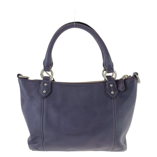 Coach Tote Bag Leather Purple Colette