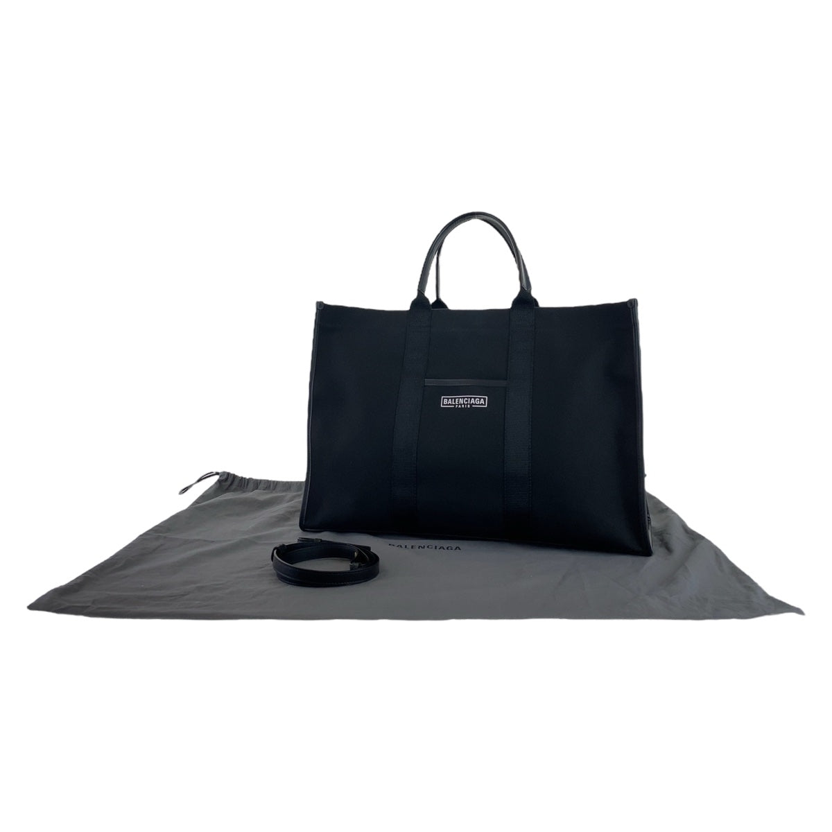 Balenciaga Tote Bag Canvas, Leather Black Gold Metal Tote Bag Shoulder Bag 2way Hardware Large Tote Mens Used Authentic