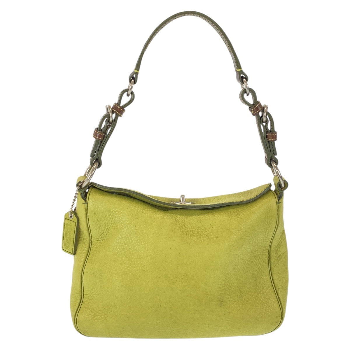 Coach Shoulder Bag Leather Yellow