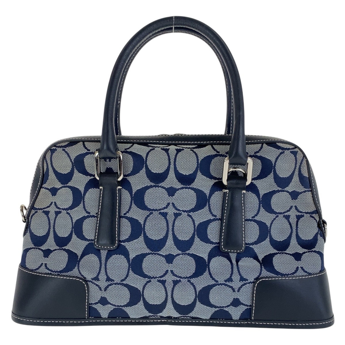 Coach Tote Bag Canvas Navy Signature