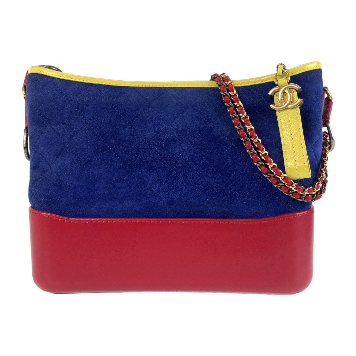 Chanel Shoulder Bag Suede, Leather Blue Red Yellow Shoulder Bag Chain Shoulder Bag Gabriel De Chanel Women Used Authentic