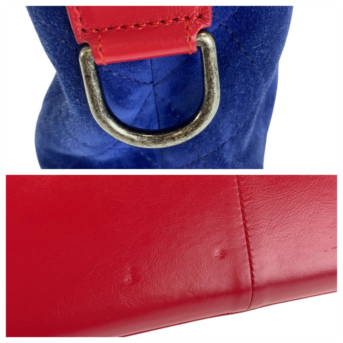 Chanel Shoulder Bag Suede, Leather Blue Red Yellow Shoulder Bag Chain Shoulder Bag Gabriel De Chanel Women Used Authentic