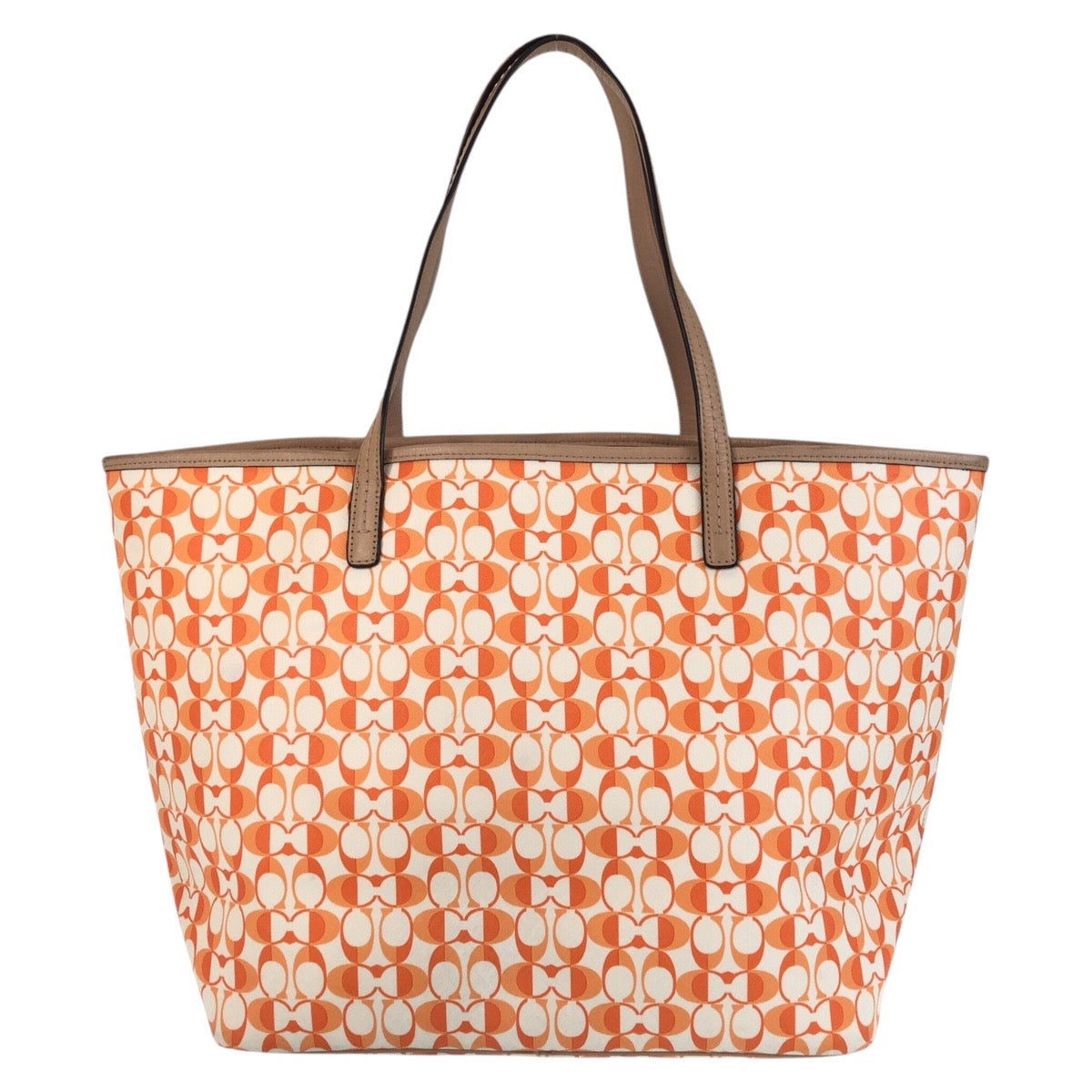 Coach Tote Bag Pvc Orange Signature