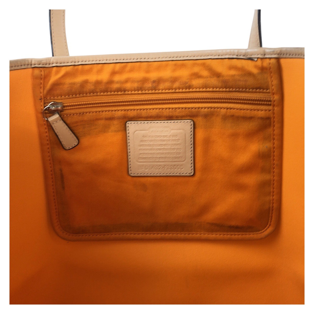 Coach Tote Bag Pvc Orange Signature