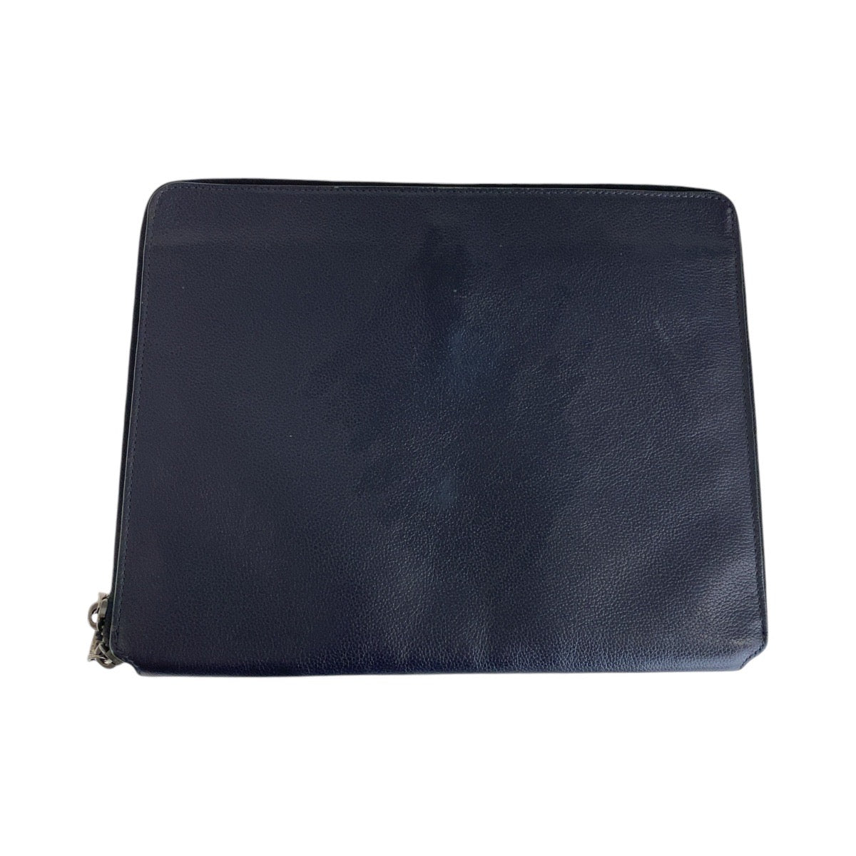 Coach Clutch Bag Leather Navy