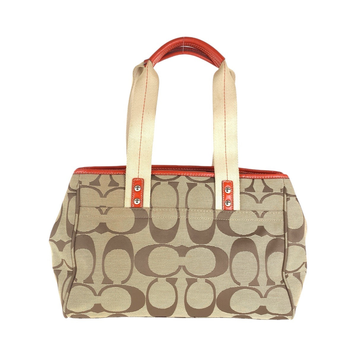 Coach Tote Bag Canvas Beige Signature