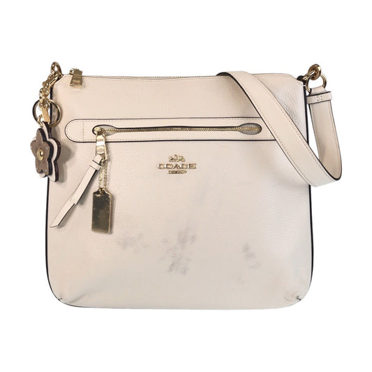 Coach Shoulder Bag Leather White Rexy