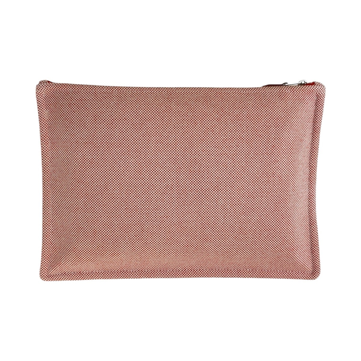 Hermes Clutch Bag Tower Ash Vermilion Pink Silver Metal Clutch Bag Pouch H Tissage Women Used Authentic