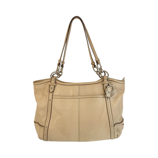 Coach Tote Bag Leather Beige