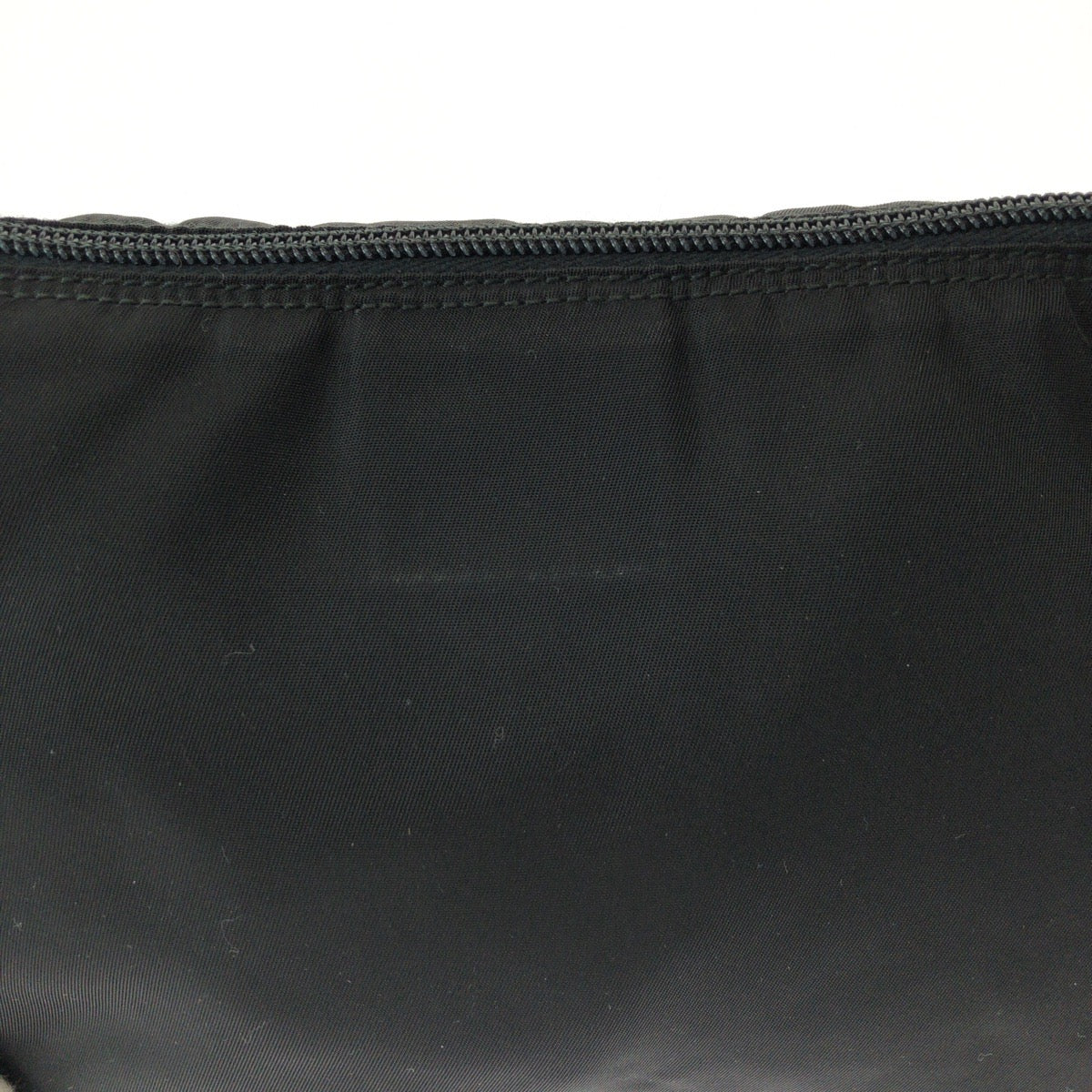 Prada Pouch Nylon Black Pouch Cosmetics Pouch Test Triangle With Logo Women Used Authentic