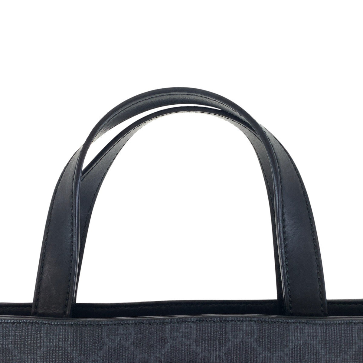 Gucci Tote Bag 495559 Gg Supreme Canvas, Leather Black Black Multicolor Silver Metal Tote Bag Shoulder Bag 2way Sherry Line Courier Emblem Embroidery Mens Used Authentic