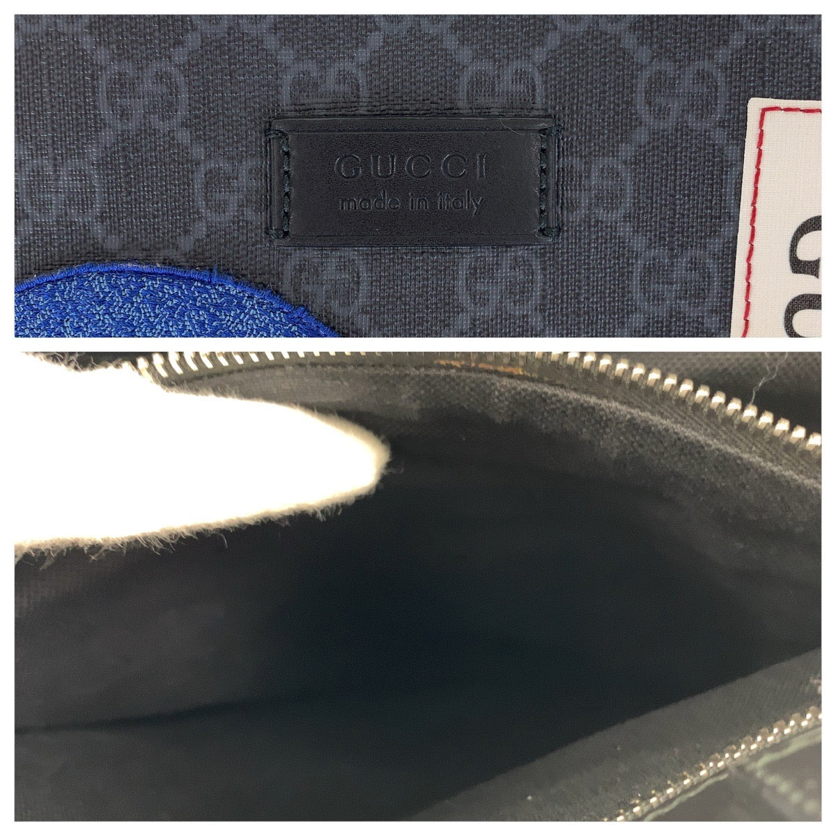 Gucci Tote Bag 495559 Gg Supreme Canvas, Leather Black Black Multicolor Silver Metal Tote Bag Shoulder Bag 2way Sherry Line Courier Emblem Embroidery Mens Used Authentic