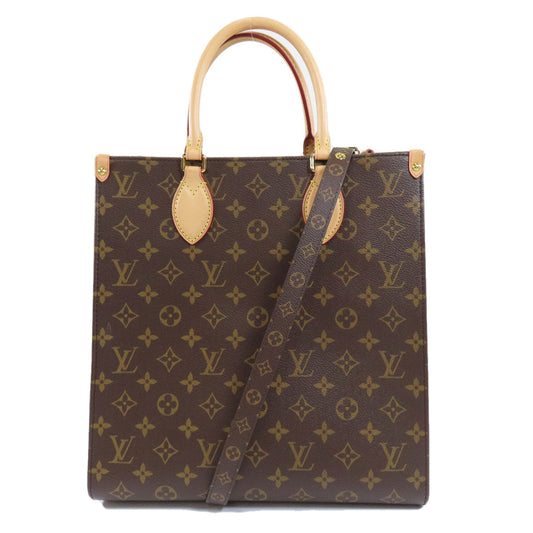 Louis Vuitton Tote Bag M45848 Monogram Canvas Brown Sac Plat Pm Monogram Women Used Authentic