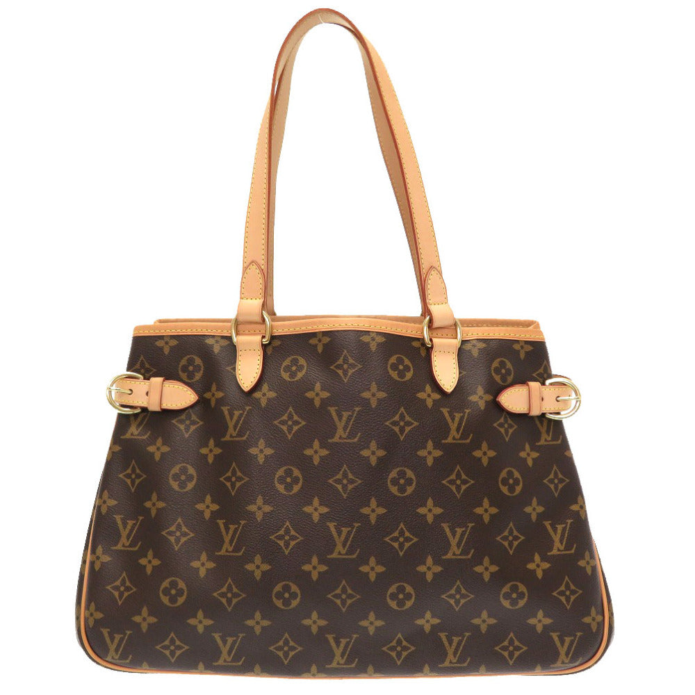 Louis Vuitton Tote Bag M51154 Monogram Canvas Brown Monogram Batignolles Horizontal Women Used Authentic