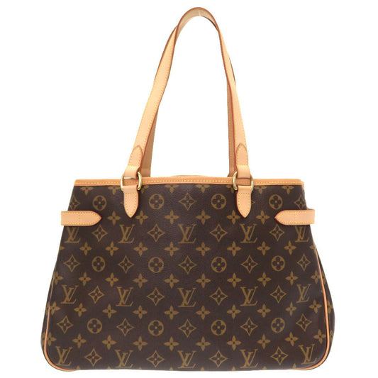 Louis Vuitton Tote Bag M51154 Monogram Canvas Brown Monogram Batignolles Horizontal Women Used Authentic