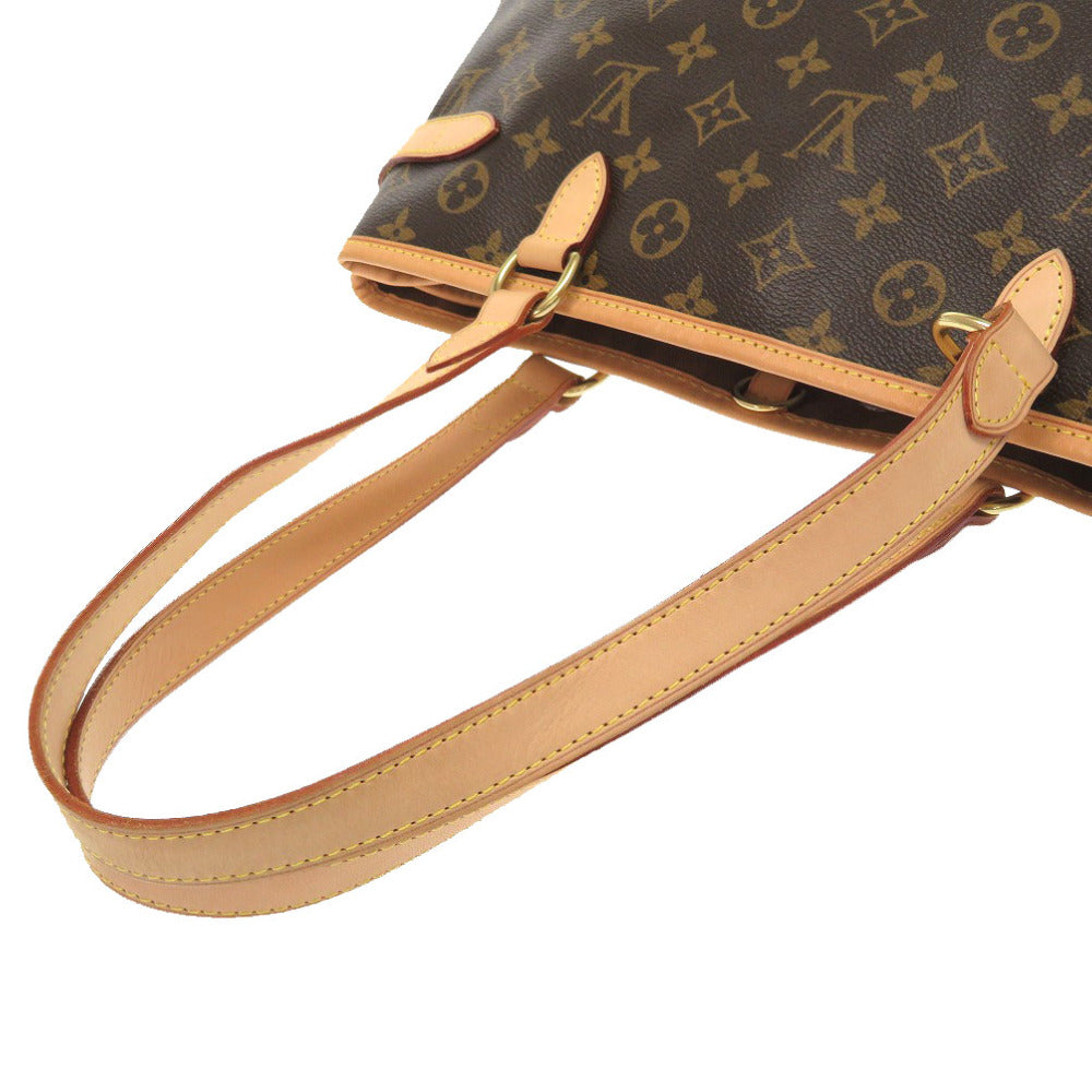 Louis Vuitton Tote Bag M51154 Monogram Canvas Brown Monogram Batignolles Horizontal Women Used Authentic