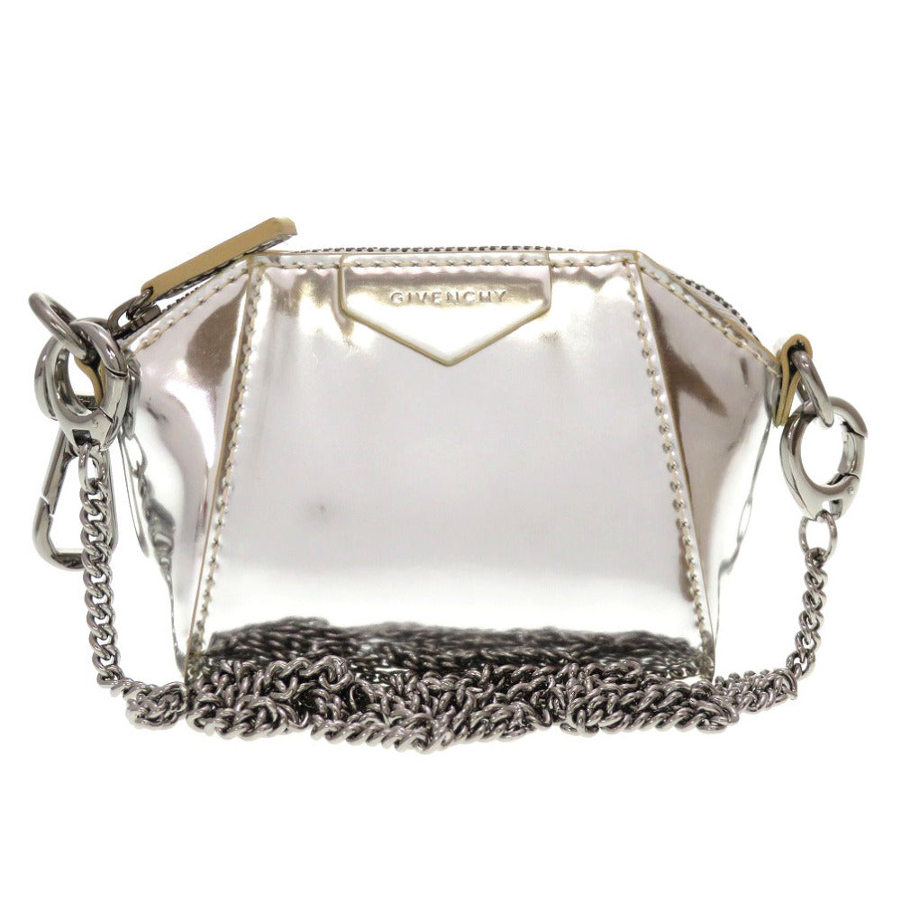 Givenchy Shoulder Bag Bb60 D7 B0 Xn Leather Silver Chain Women Used Authentic