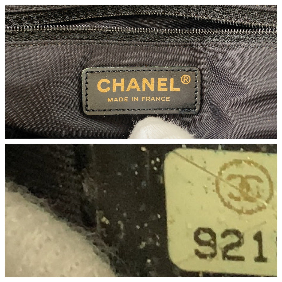 Chanel Tote Bag Canvas, Leather Black Gold Metal Tote Bag Shoulder Bag New Travel Line Coco Mark Women Used Authentic