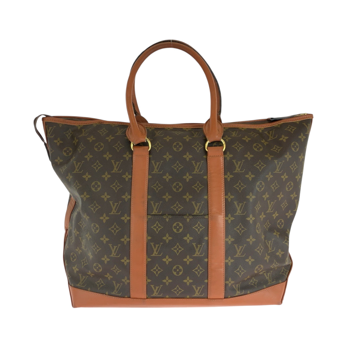 Louis Vuitton Tote Bag M42420 Pvc Brown Gold Metal Monogram Sack Weekend Gm