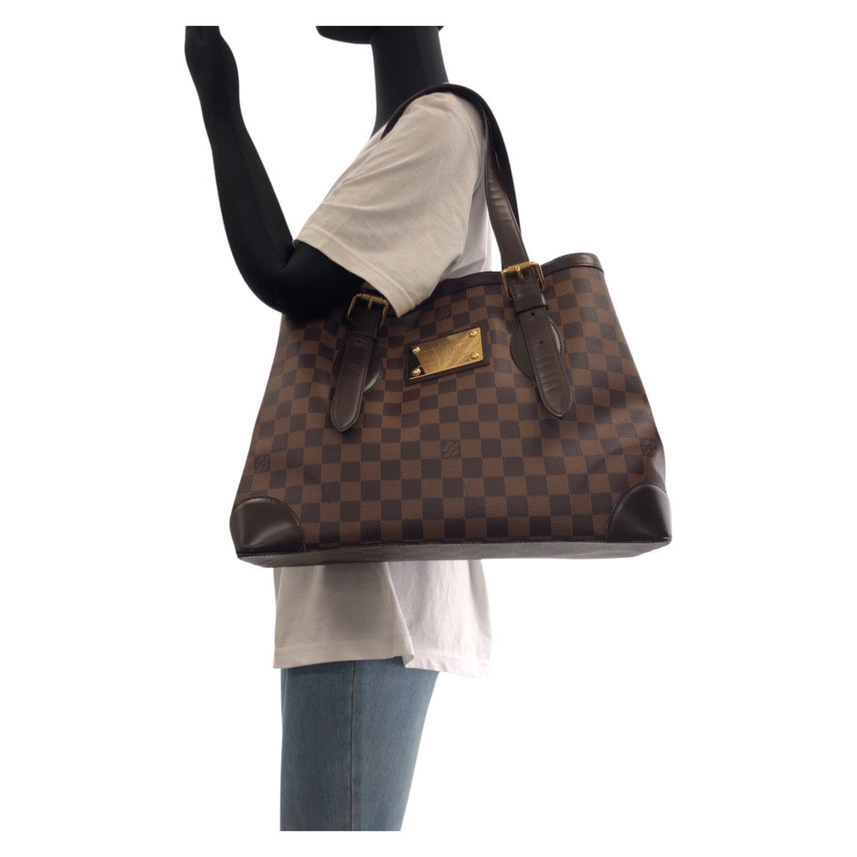 Louis Vuitton Tote Bag N51204 Pvc Brown Damier Hamstead Mm