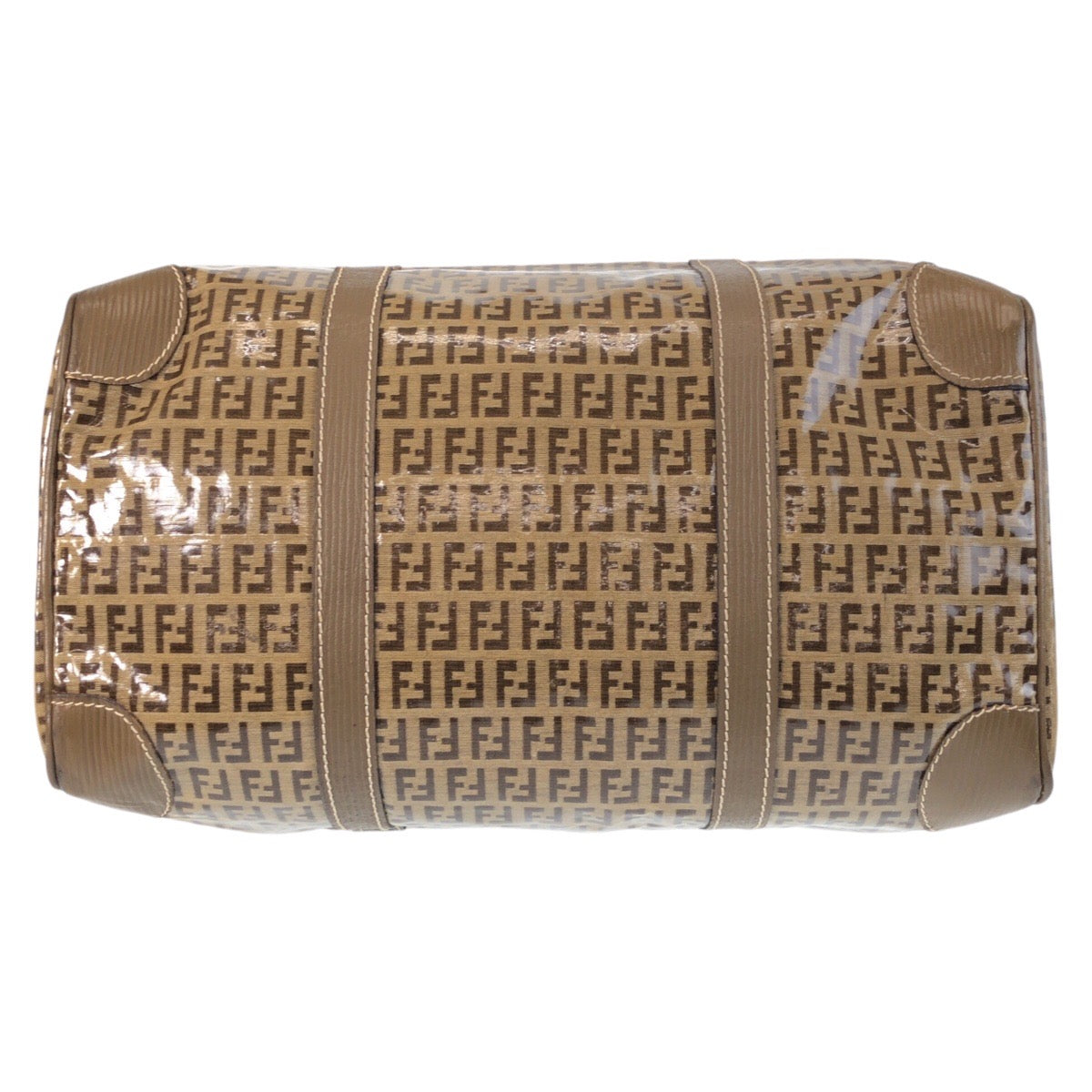 Fendi Handbag Pvc Beige Zucca