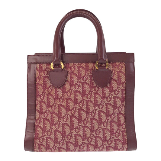 Christian Dior Handbag Canvas Wine Red Trotter