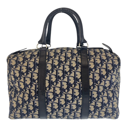 Christian Dior Handbag Canvas Navy Trotter