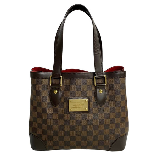 Louis Vuitton Tote Bag Leather, Pvc Brown Damier Hamstead Pm Women Used Authentic